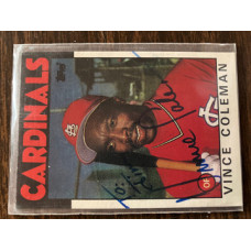 Vince Coleman Rookie Card Autographed